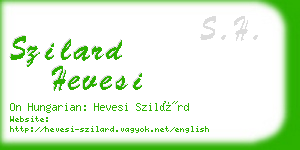 szilard hevesi business card